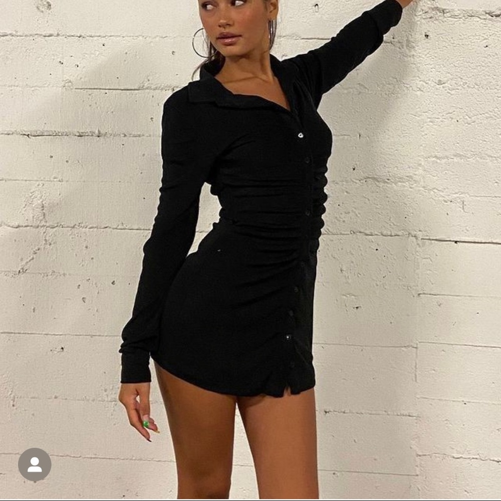 With Jean cute long sleeve dress